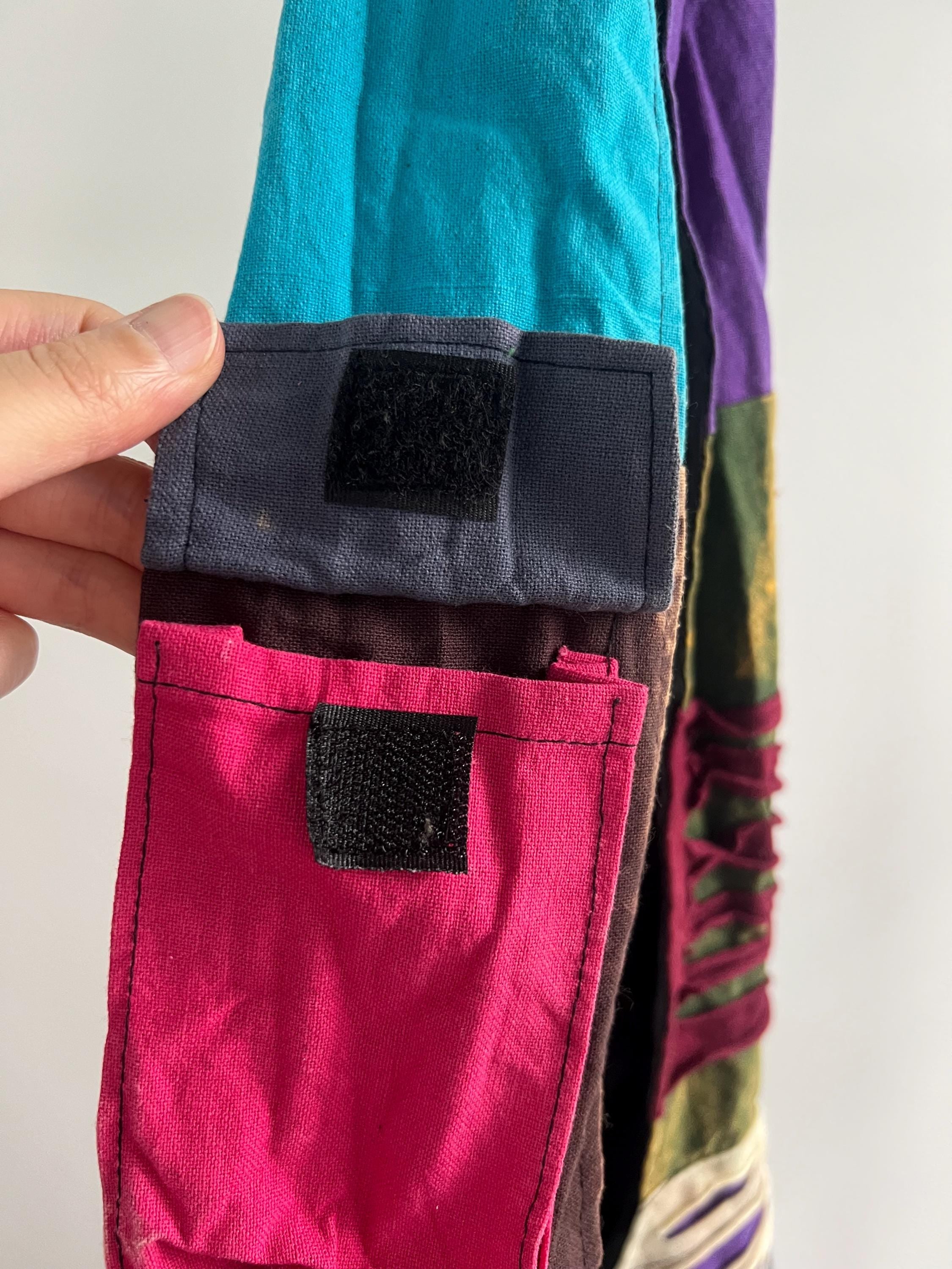 Handmade Patchwork Tote Bag – Colorful Boho Embroidery, Artsy Shoulder Bag