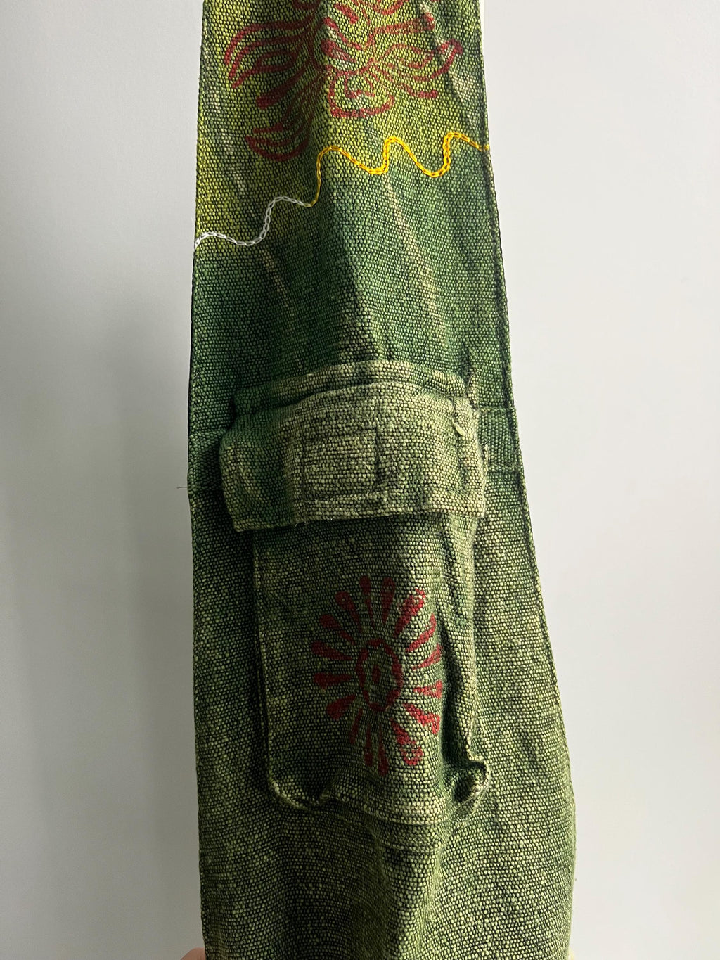 Hand Embroidered Sun Tote Bag – Boho Canvas Festival Beach Purse (Adjustable Strap)
