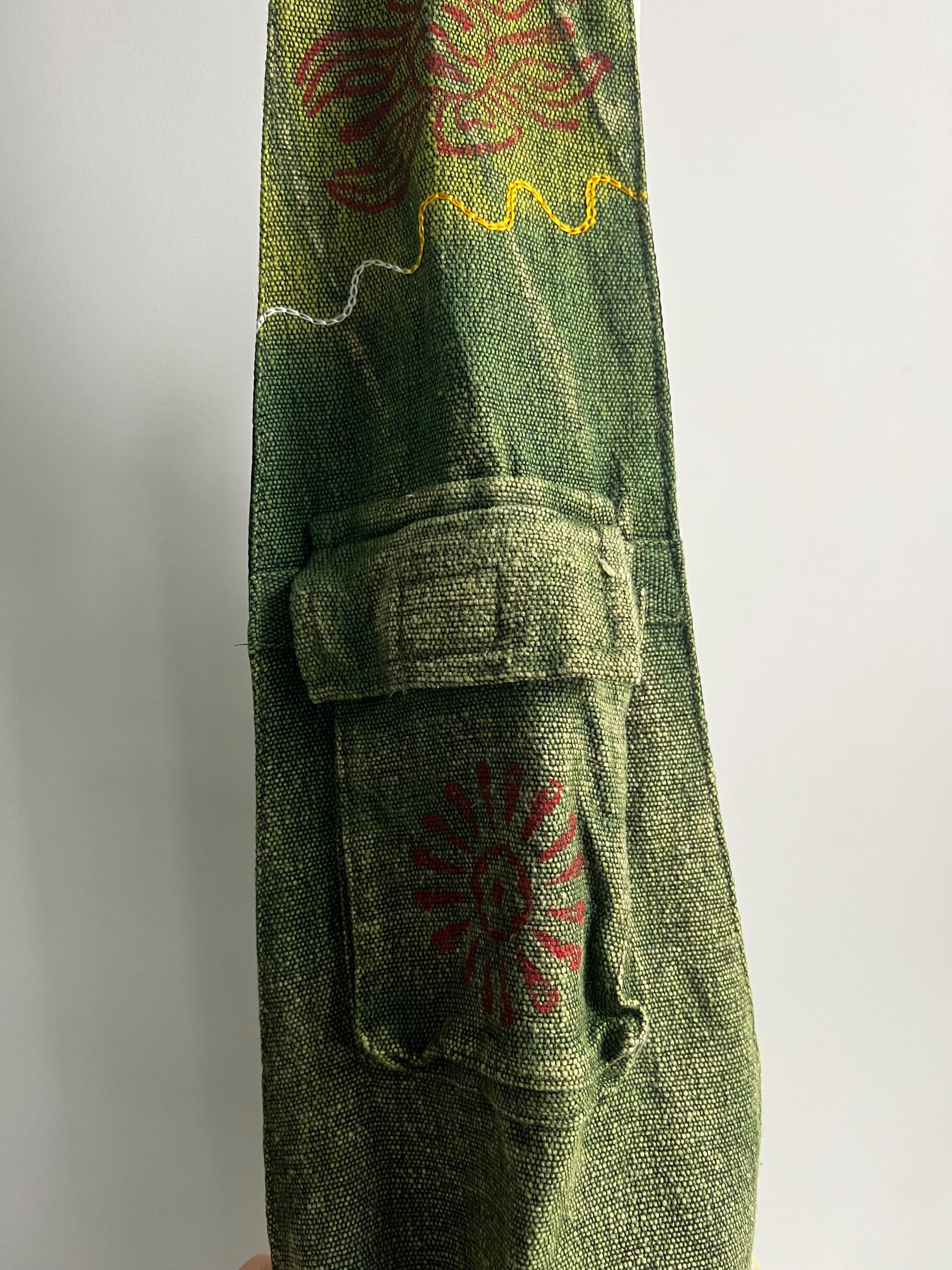 Hand Embroidered Sun Tote Bag – Boho Canvas Festival Beach Purse (Adjustable Strap)