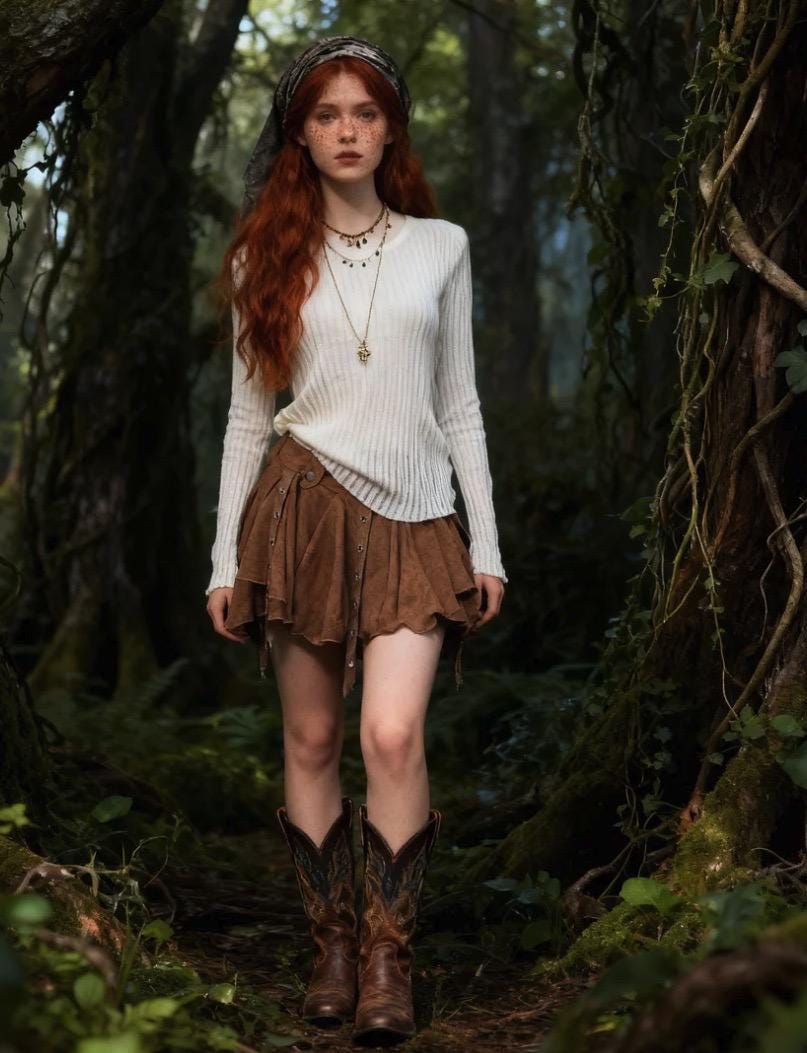 Enchanted Forest Knit Top | Boho Ribbed See-Through Merino Blend | Stretchy Fitted Blouse