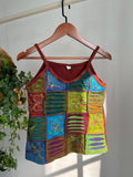 Handmade Patchwork Tank Top, Embroidered Boho Festival Vest