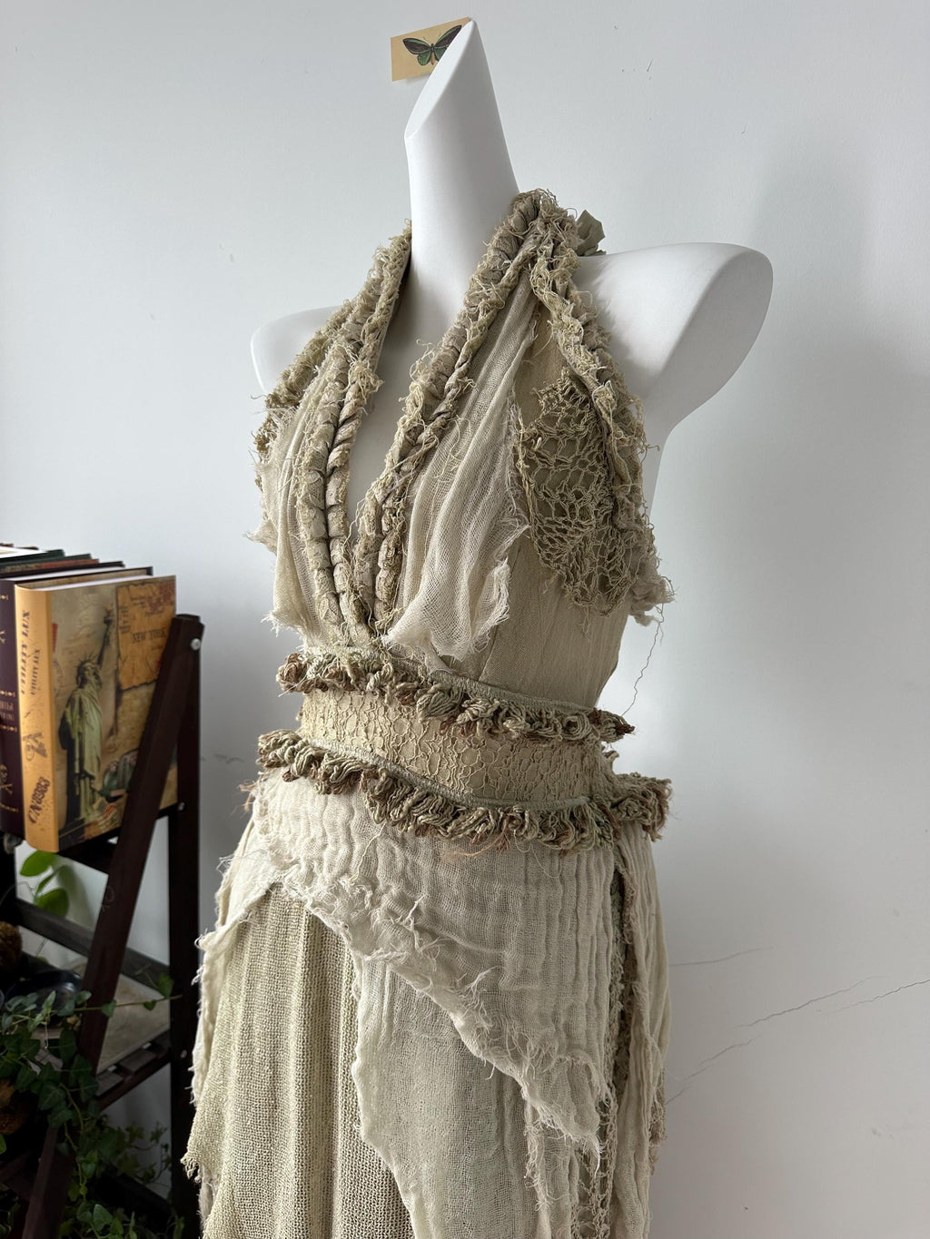 Renaissance Style Hand-Tiered Maxi Dress-Vintage Artisan Dress with Layered Ruffles and LaceHandmade Boho Dress for Festivals
