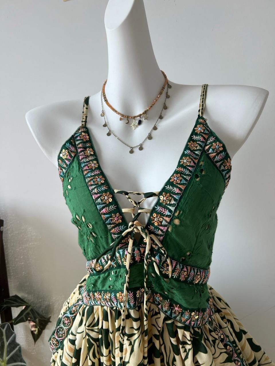 Boho Patchwork Maxi Dress Women | Shimmer Cotton Blend Romantic Festival Dress Elastic Back Flowy Long Dress with Pockets