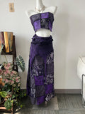 Witchy Boho Maxi Skirt | Handmade Cotton Wrap Skirt | Celestial Patchwork Long Skirt | Fairycore Festival Outfit